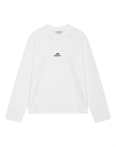 Bareen - Oversized Logo Longsleeve T-shirt - White